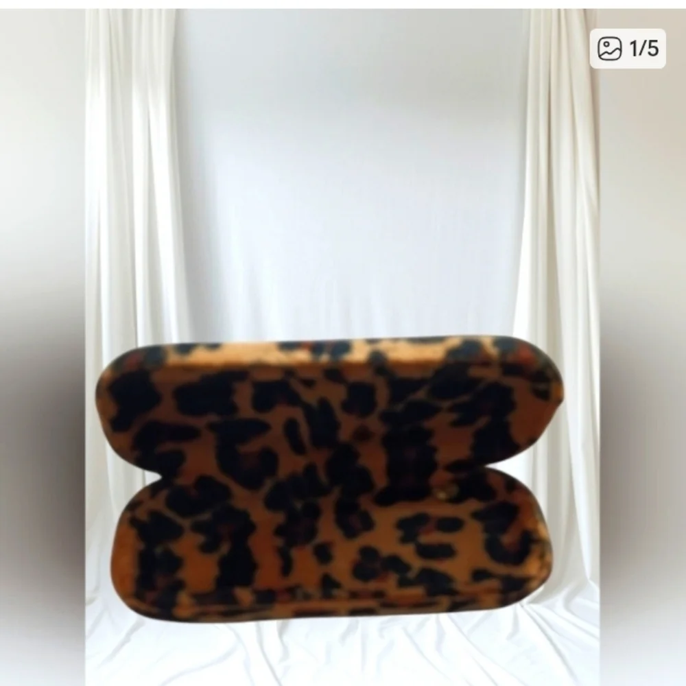 Cheetah Print Eyeglasses Case Brown